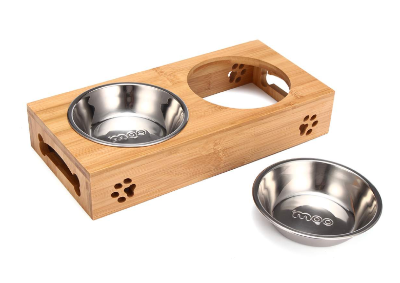Dřevěná dvojmiska pro psa